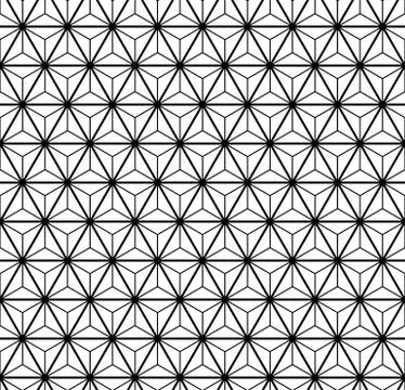 Black and white seamless pattern with triangles Stock Illustration