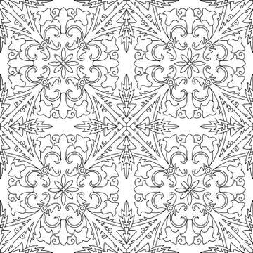 Black and white seamless pattern background. Stock Illustration