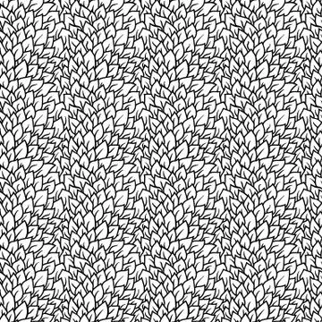 Black and white seamless pattern. Graphic ornament. Floral stylish background 스톡 일러스트