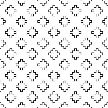 Black and white seamless pattern with ziggurat motif in ethnic style Stock Illustration