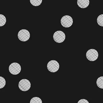 Black and white seamless pattern with textured dots. Stylized bokeh Stock Illustration
