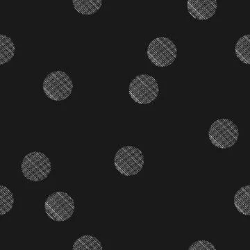 Black and white seamless pattern with textured dots. Stylized bokeh Stock Illustration