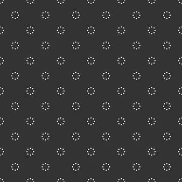 Black and white seamless pattern with dotted circles Stock Illustration
