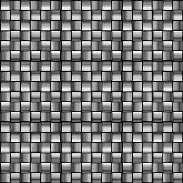 Black and white seamless pattern with striped squares (repeatable) Stock Illustration