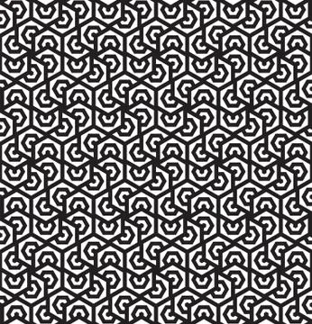 Black and White. Seamless Pattern. Abstract Psychedelic Art Background. Vecto Illustrazione stock
