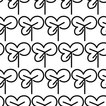 Black and white seamless pattern with tree icon. Vector trees symbol sign Illustrazione stock