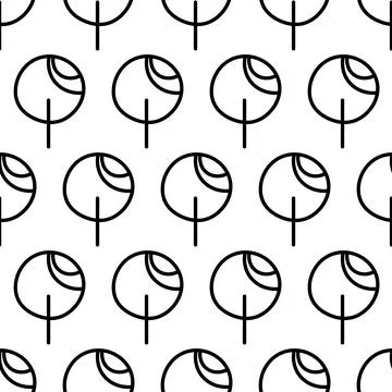 Black and white seamless pattern with tree icon. Vector trees symbol sign 스톡 일러스트