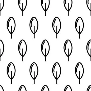 Black and white seamless pattern with tree icon. Vector trees symbol sign Illustrazione stock