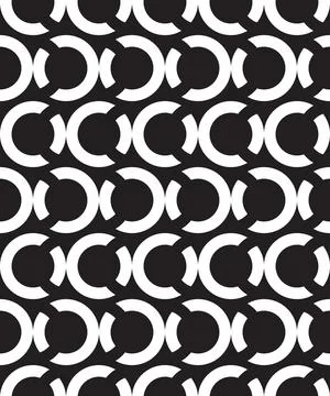 Black and white seamless pattern. Round shapes Illustrazione stock