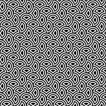 Black and White Seamless Pattern Stock Illustration