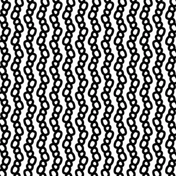 Black and white seamless pattern imitating chains and chain mail Stock Illustration