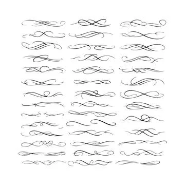 Black and white seamless pattern with flowing ribbon like swirls and curls .. Stock Illustration