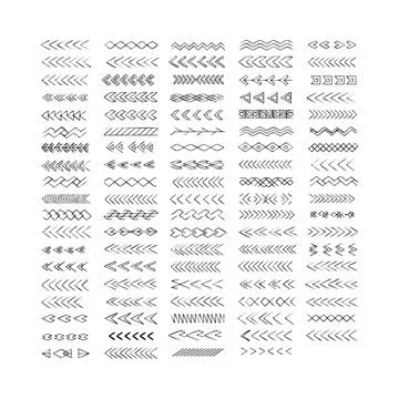 Black and white seamless pattern with zigzag and wave lines in various thic.. Illustrazione stock