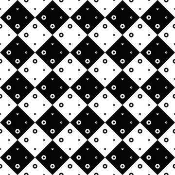 Black and white seamless ring pattern background design Stock Illustration