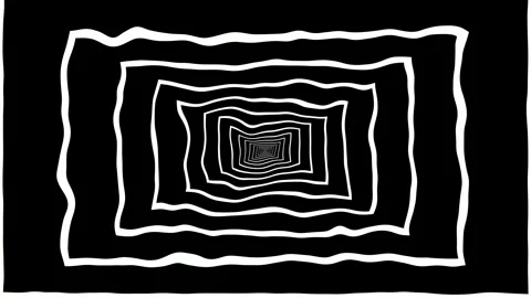 Black and white seamless square looping tunnel animation background Видео 296684283
