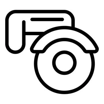 Black and white security camera icon Stock Illustration