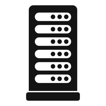 Black and white server rack icon イラスト素材