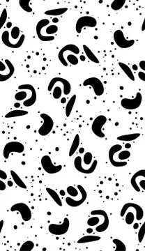 Black and White Shapes Background Stock Illustration