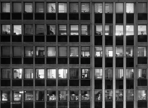 Black and white shot of Edificio Martinelli Se Brazil Stock Photos