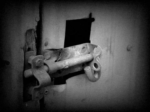 Black and white shot of a lock Stock Footage 67223896