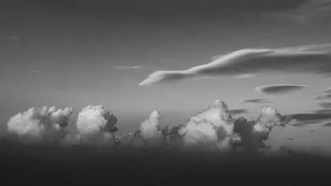 Black and white sky with cloud reflect sunlight in the morning Foto stock