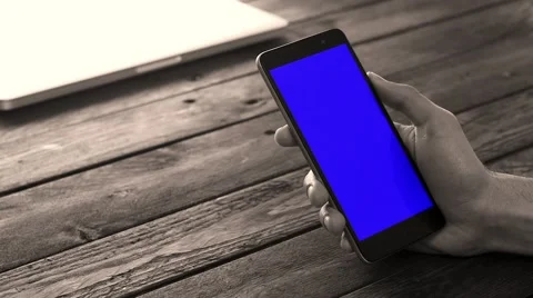 Black and white smartphone Stock Footage 63391962