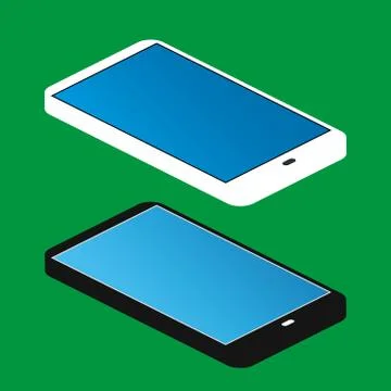 Black and white smartphone Illustrazione stock