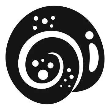 Black and white snail shell showing spiral shape 스톡 일러스트