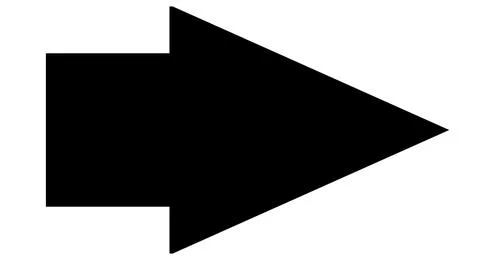 Black And White Solid Arrow Pointer Illustrazione stock