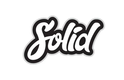 Black and white solid hand written word text for typography logo design 스톡 일러스트
