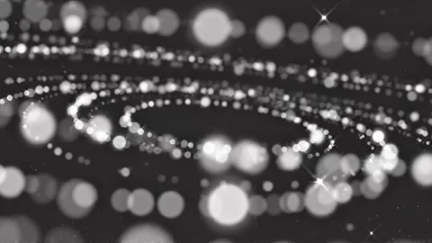 Black and white sparkling particle spiral for award ceremony and luxury eve.. 库存影片 345642753