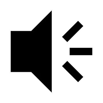Black and white speaker icon with sound waves. Represents audio, volume, or.. Stock Illustration