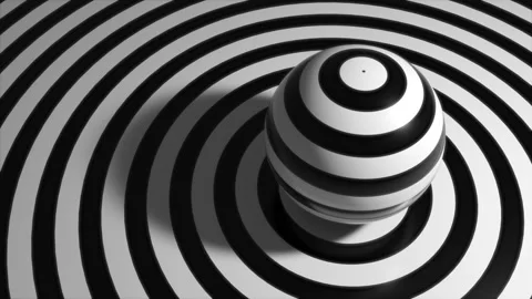 Black and White Sphere 2 Stock Footage 133735191