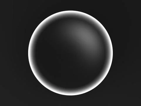 Black and white sphere with dramatic lightning background Illustrazione stock