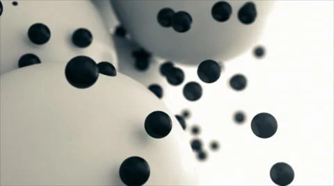 Black and white spheres background. Loop. Stock Footage 44563067