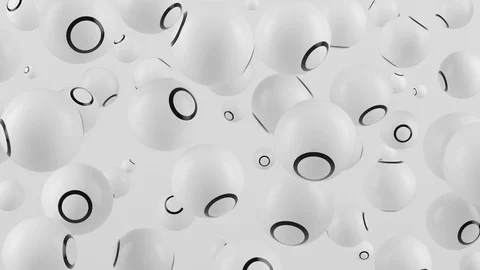 Black and white spheres background Stock Footage 102429866