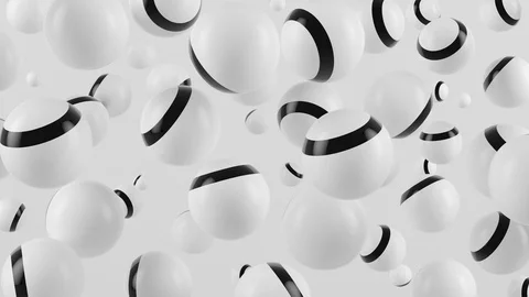 Black and white spheres background Stockbeeldmateriaal 102432519
