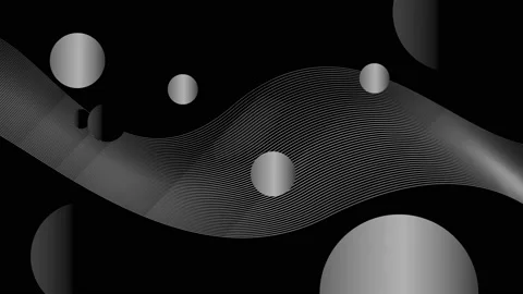 Black and white spheres of different size background in 4k video. 库存影片 146889011