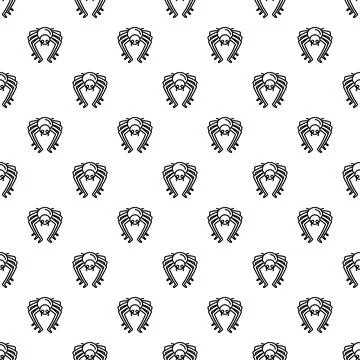 Black and white spider pattern for halloween background Stock Illustration