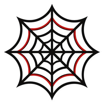 Black and White Spider Web Silhouette Vector Art Illustration Illustrazione stock