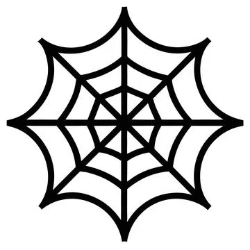 Black and White Spider Web Silhouette Vector Art Illustration Stock Illustration