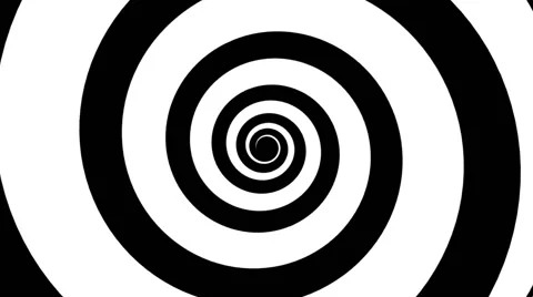 Black and white spiral, background Stock Footage 47327003