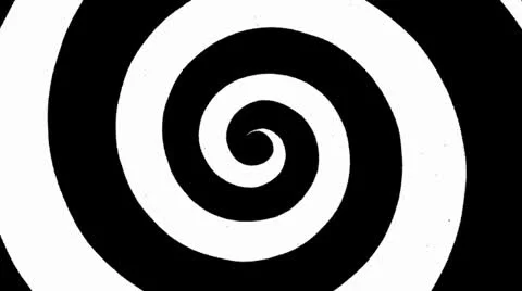 Black and white spiral Stock Footage