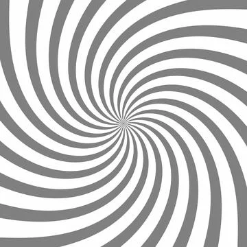 A black and white spiral optical illusion background. Stock Illustration