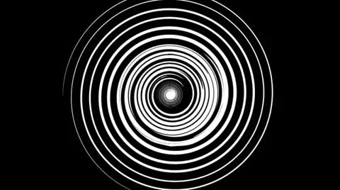 Black and White spiral pattern Stock Footage 25868326