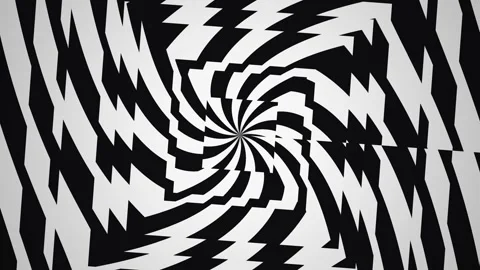 Black and white spiral pattern with sharp lines and Stock Footage 339454014