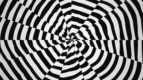 Black and white spiral pattern creating dynamic visual Stock Footage 339518881