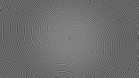 Black and white spiral pattern creating a hypnotic effect Stock Footage 339518993