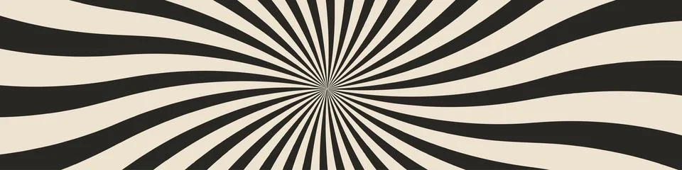 Black and white spiral pattern hypnosis. Radial vortex with twirling stripe.. イラスト素材