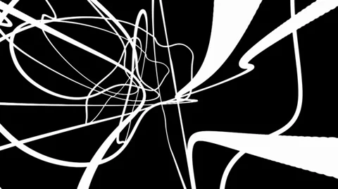 Black and White Spiralling Shape Abstract Motion Background Video stock 32056266
